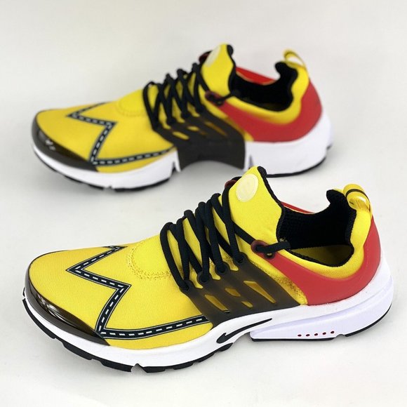 Nike Air Presto Yellow Red Men's Sneakers Shoes Road Race Black CT3550 700 - Picture 2 of 12